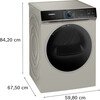 Siemens WR47B2CSGB iQ700 Heat Pump Tumble Dryer, 9kg, Silver, A+++ Rated