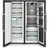 Liebherr XRFBS 5295 Peak BioFresh American Fridge Freezer,  Plumbed, Black, C Rated