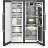 Liebherr XRFBS 5295 Peak BioFresh American Fridge Freezer,  Plumbed, Black, C Rated