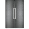 Liebherr XRFBS 5295 Peak BioFresh American Fridge Freezer,  Plumbed, Black, C Rated