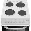 Zenith ZE503W Solid Plate Electric Cooker with Single Oven, White, A Rated