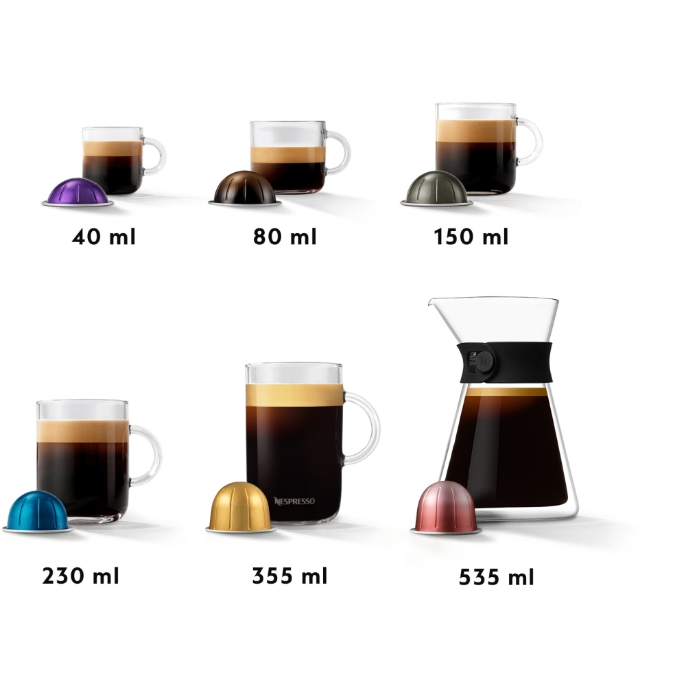 Nespresso by DeLonghi ENV300.B Vertuo Lattissima Coffee Machine, Black