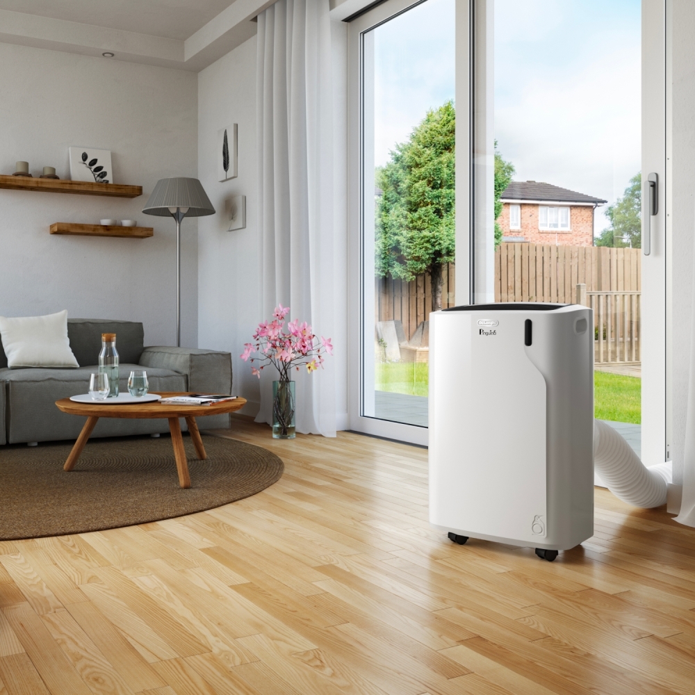DeLonghi PINGUINO PAC EM93K Silent Portable Air Conditioner - 10500 BTUs, White, A Rated