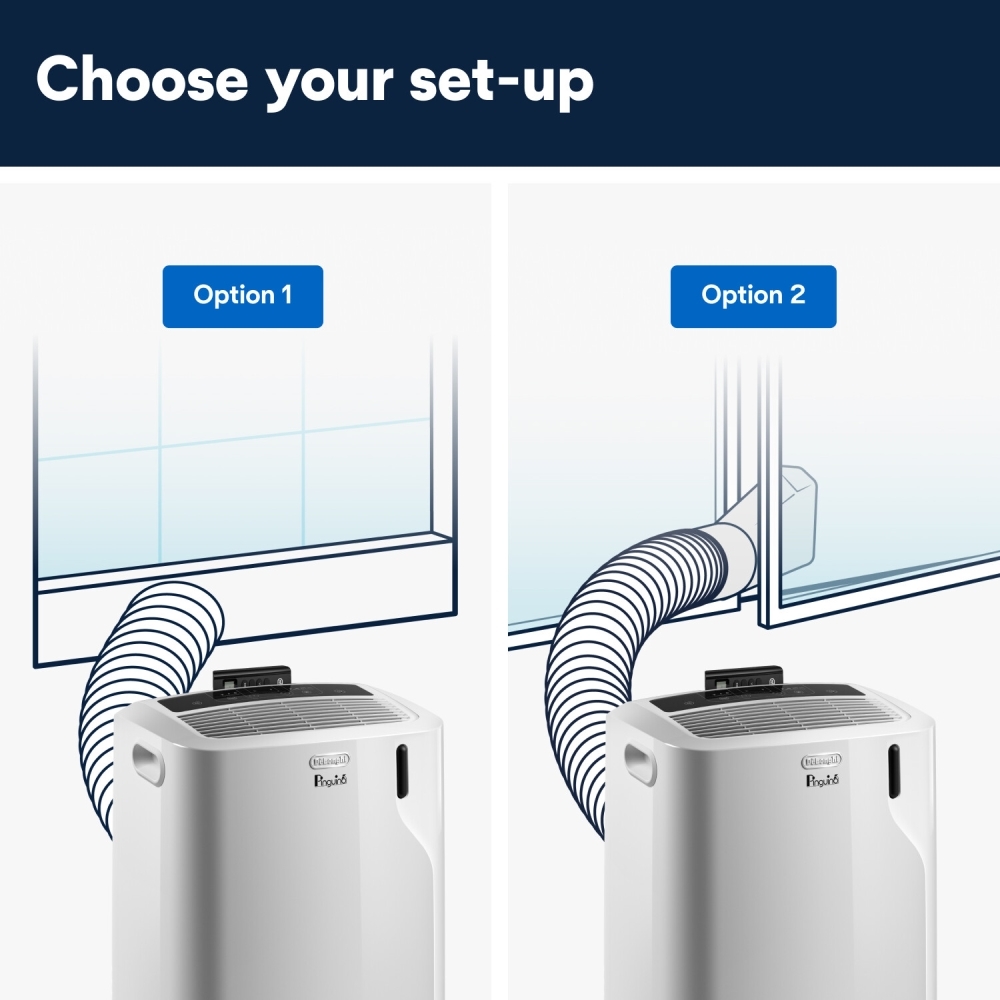 DeLonghi PAC EM82K Portable Air Conditioner,  Vented, White