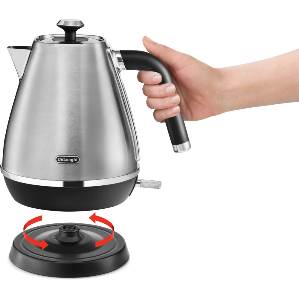 DeLonghi KBI3001.M Distinta X Silver Stainless Steel Kettle (0210110154