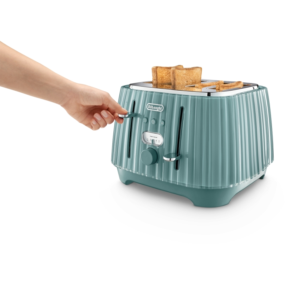DeLonghi CTD4003.GR Ballerina 4 Slice Green Toaster (0230040016) Marks Electrical