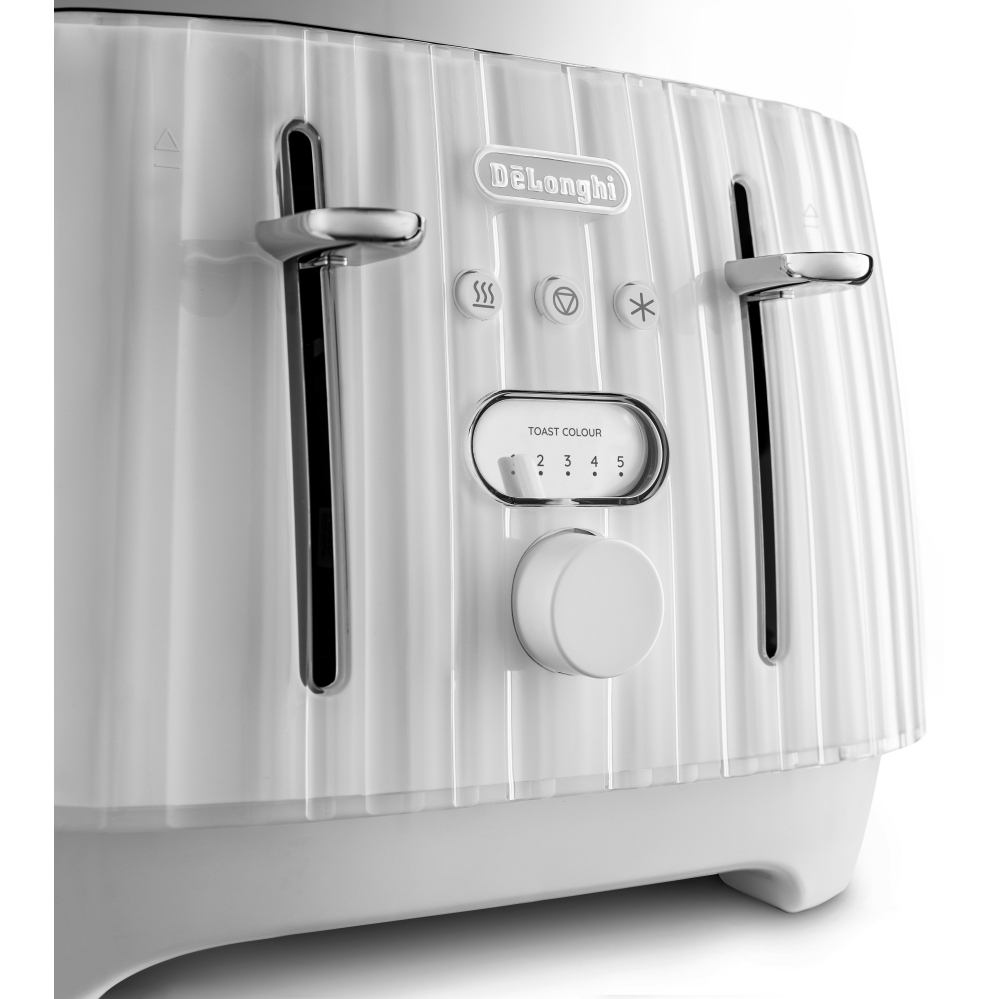 Buy DeLonghi CTD4003.W Ballerina 4 Slice White Toaster (0230040018) Marks Electrical