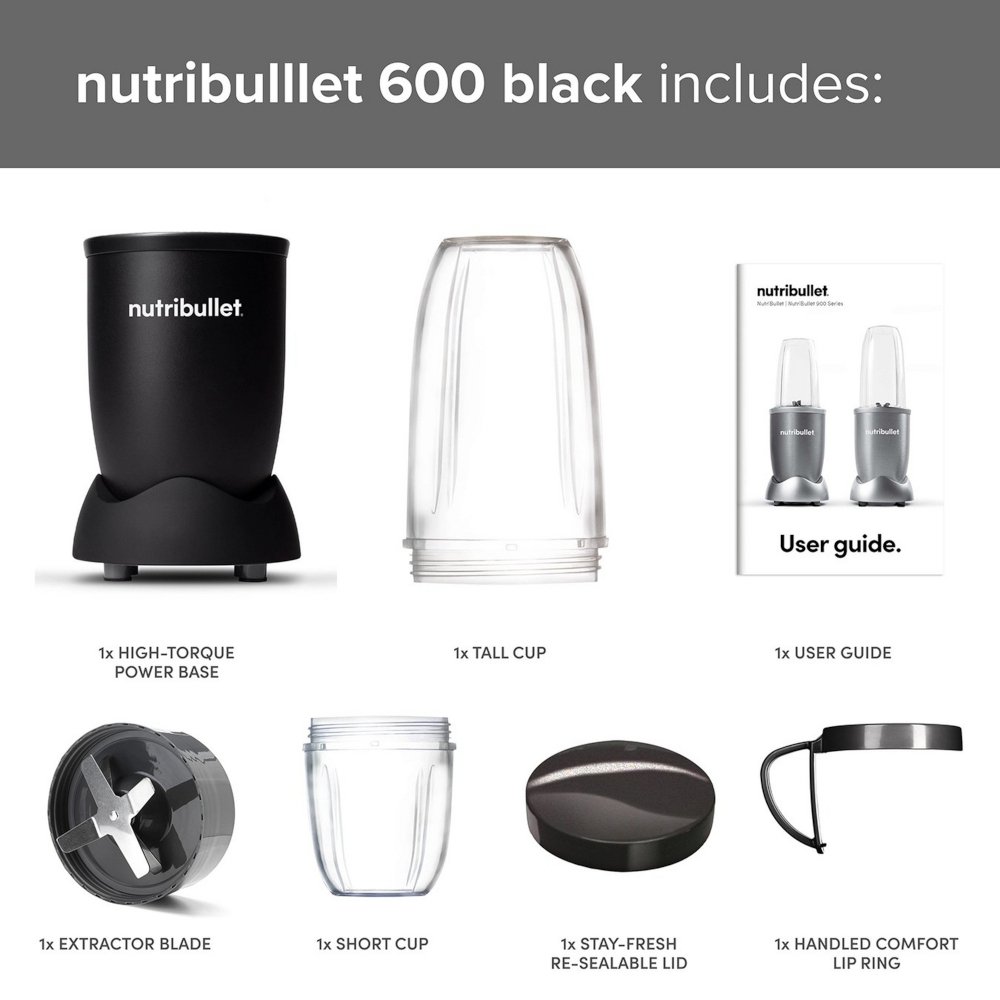 Nutribullet NB-101S 600 Series Blender, Black
