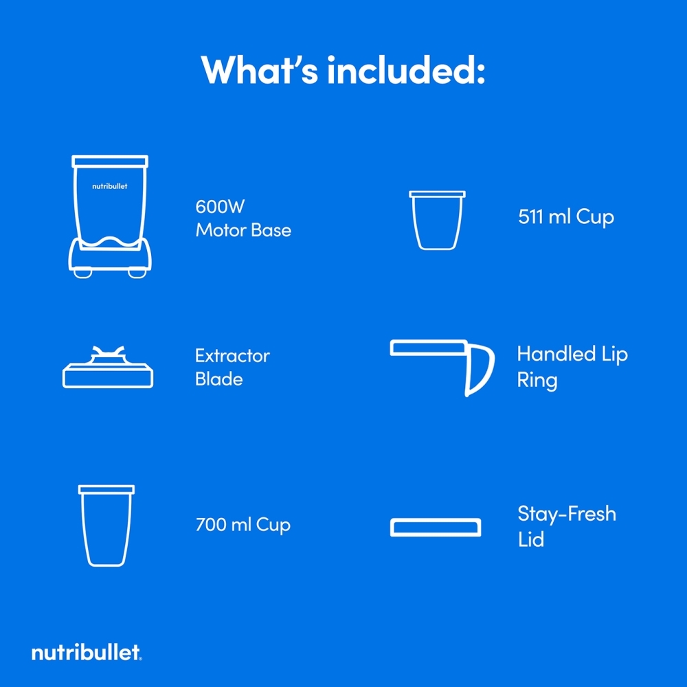 Nutribullet NB-101S 600 Series Blender, Black