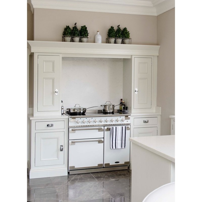 Rangemaster ELS100EIWH 100cm Induction Range Cooker Elise White / Brushed Nickel, A Rated