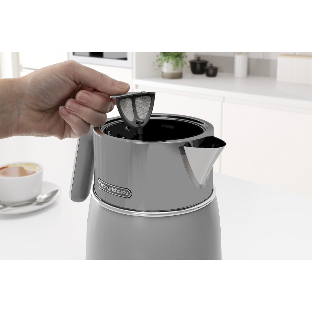 Morphy Richards 100705 Signature Retro Kettle, Grey