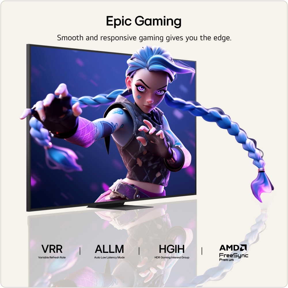 LG 100QNED87B6.AEK 100" QNED Mini LED Smart Television, 4K Ultra HD, Grey, E Rated