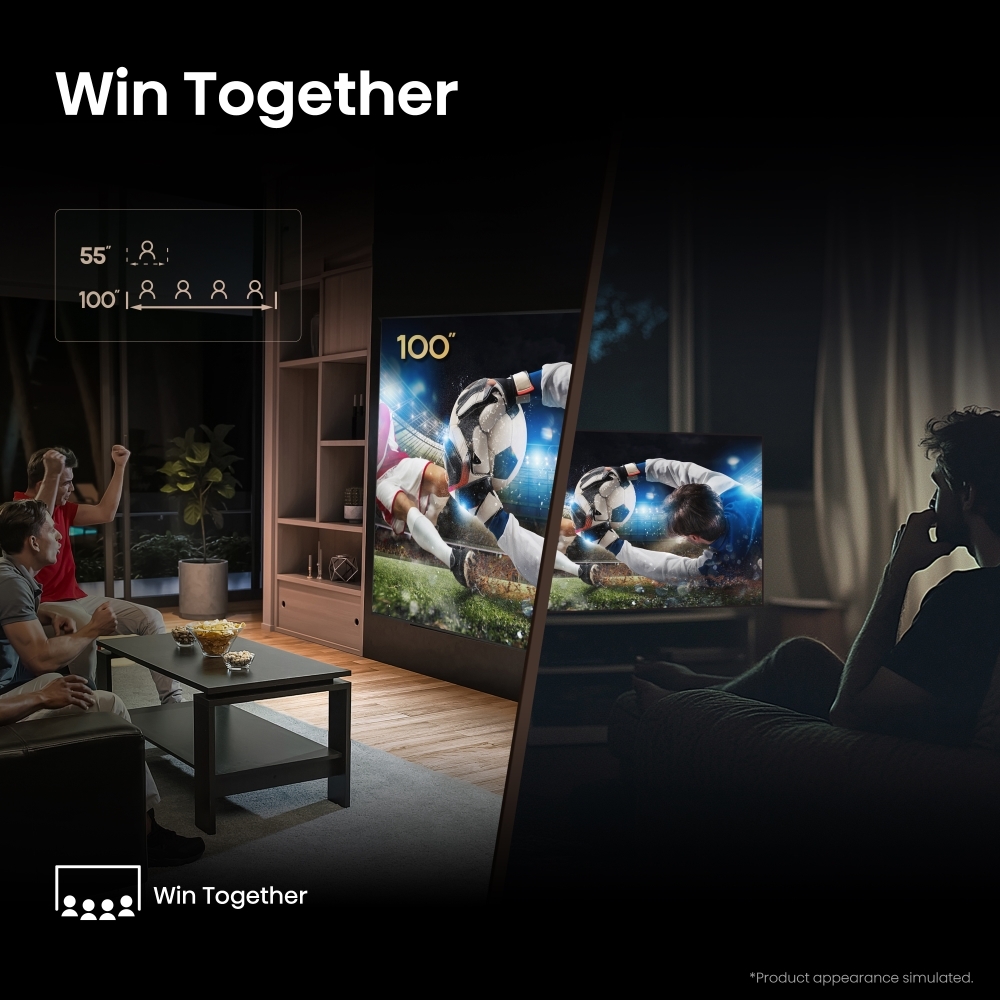 Hisense 100U7QTUK 100" ULED Mini LED Smart Television, 4K Ultra HD, Black, F Rated