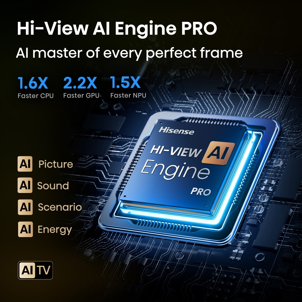 Hisense 100U7QTUK 100" ULED Mini LED Smart Television, 4K Ultra HD, Black, F Rated