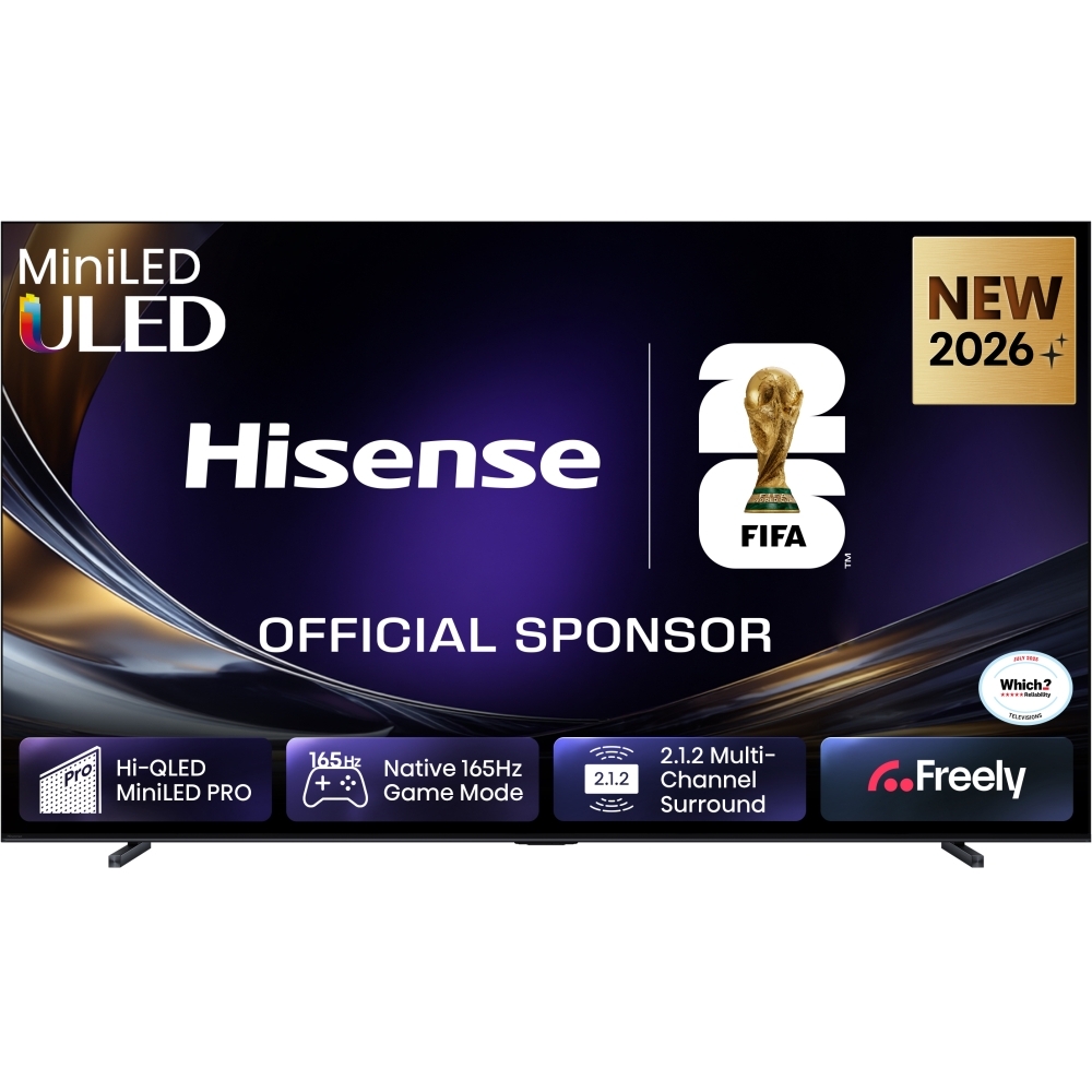 Hisense 100U7STUK PRO 100" ULED Mini LED Smart Television, 4K Ultra HD, Grey, D Rated