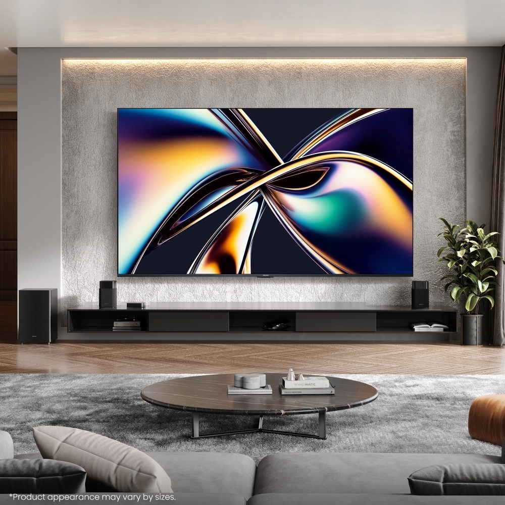 Hisense 100U8QTUK 100" ULED Mini LED Smart Television, 4K Ultra HD, Black, D Rated