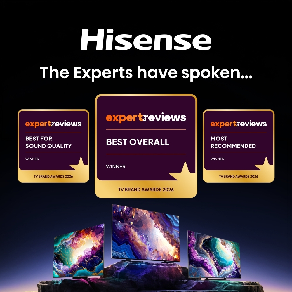 Hisense 100UR8STUK 100" RGB MiniLED Smart Television, 4K Ultra HD, Black, B Rated