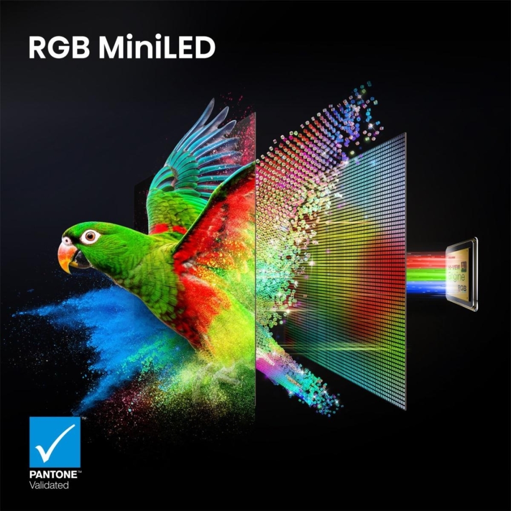 Hisense 100UR8STUK 100" RGB MiniLED Smart Television, 4K Ultra HD, Black, B Rated