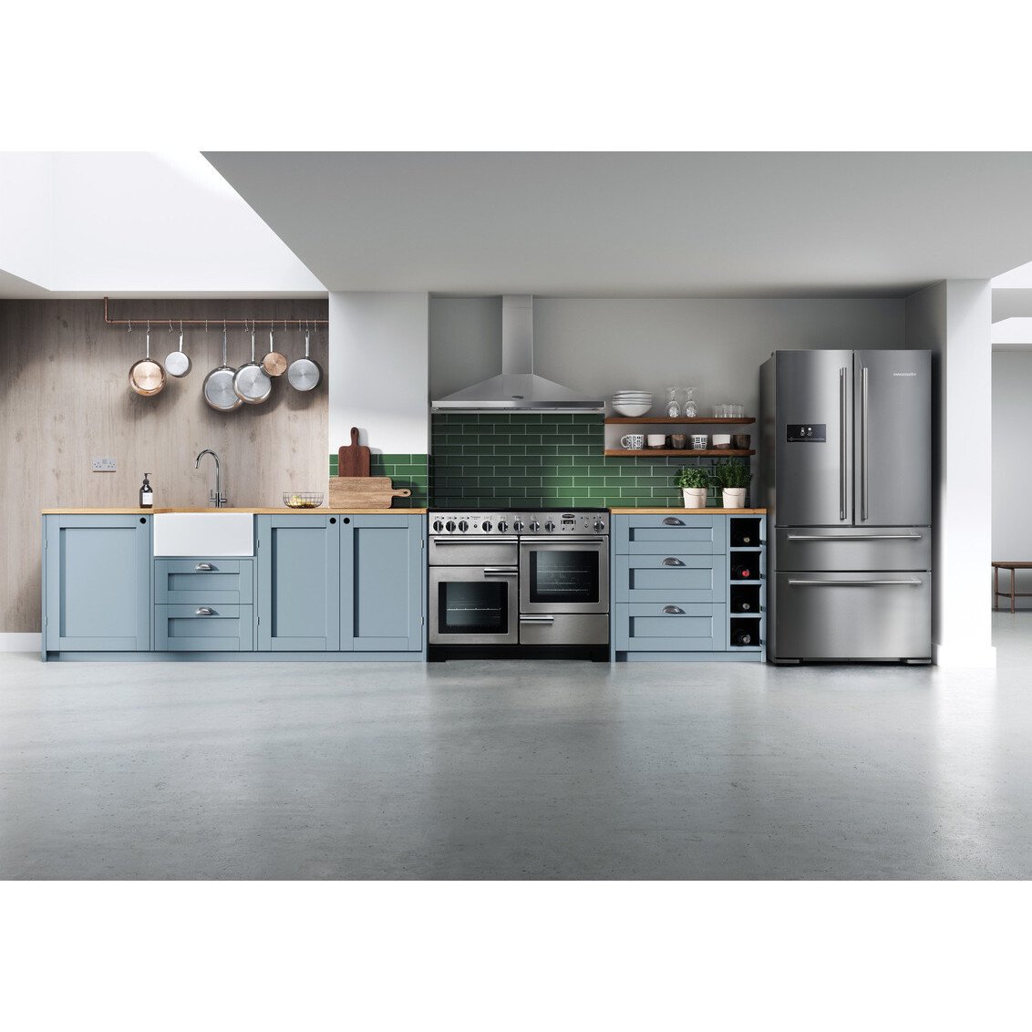 Rangemaster PDL110EIWH/C 110cm Induction Range Cooker Professional Deluxe White / Chrome, A Rated