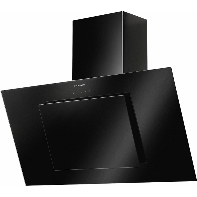 Rangemaster OPLHD90BL 90cm Chimney Cooker Hood Opal Black, B Rated