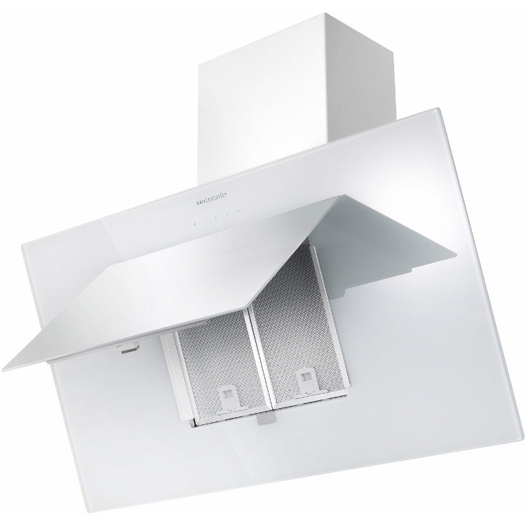 Rangemaster OPLHD100WH 100cm Chimney Cooker Hood Opal White, B Rated