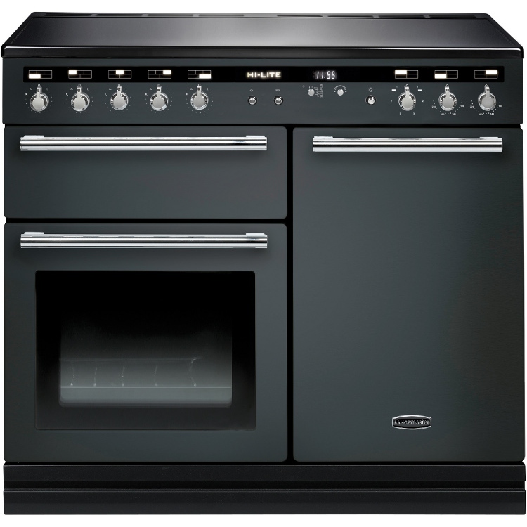 Buy Rangemaster HLT100EISL/C Hi Lite Slate with Chrome Trim 100cm Electric Induction Range