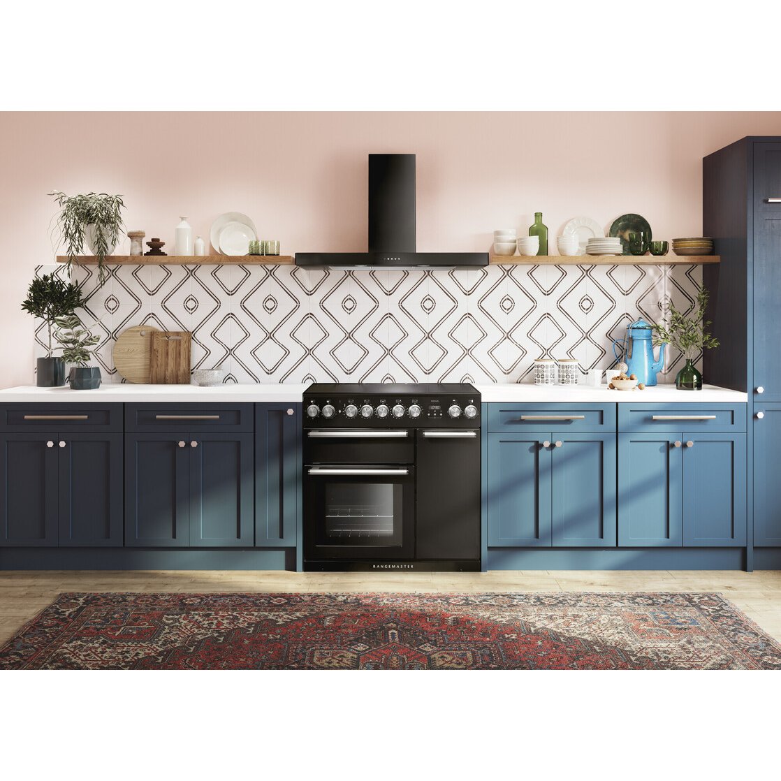 Rangemaster NEX90EIBL/C 90cm Induction Range Cooker Nexus Black / Chrome, A Rated