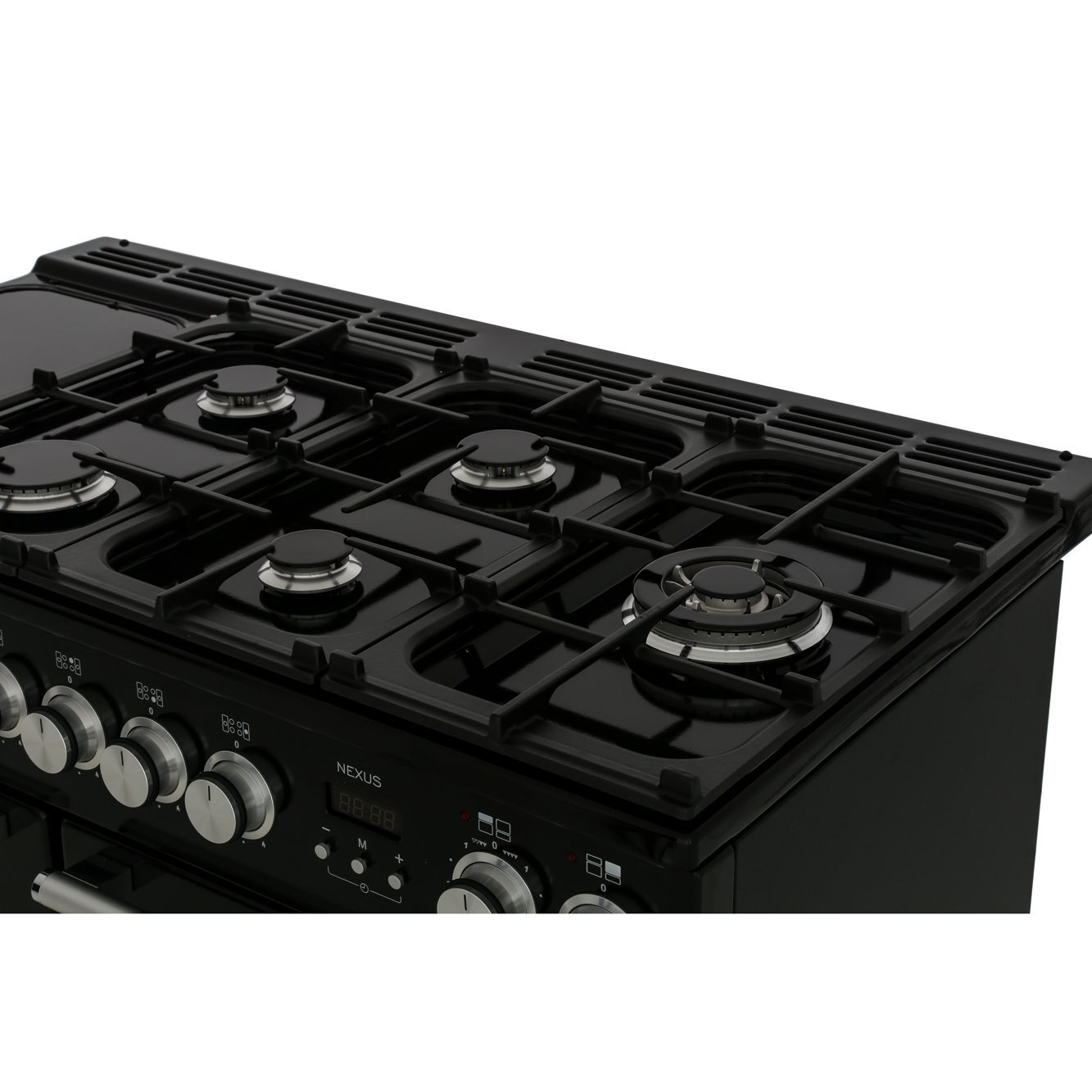 Rangemaster NEX110DFFBL/C 110cm Dual Fuel Range Cooker Nexus Black / Chrome, A Rated