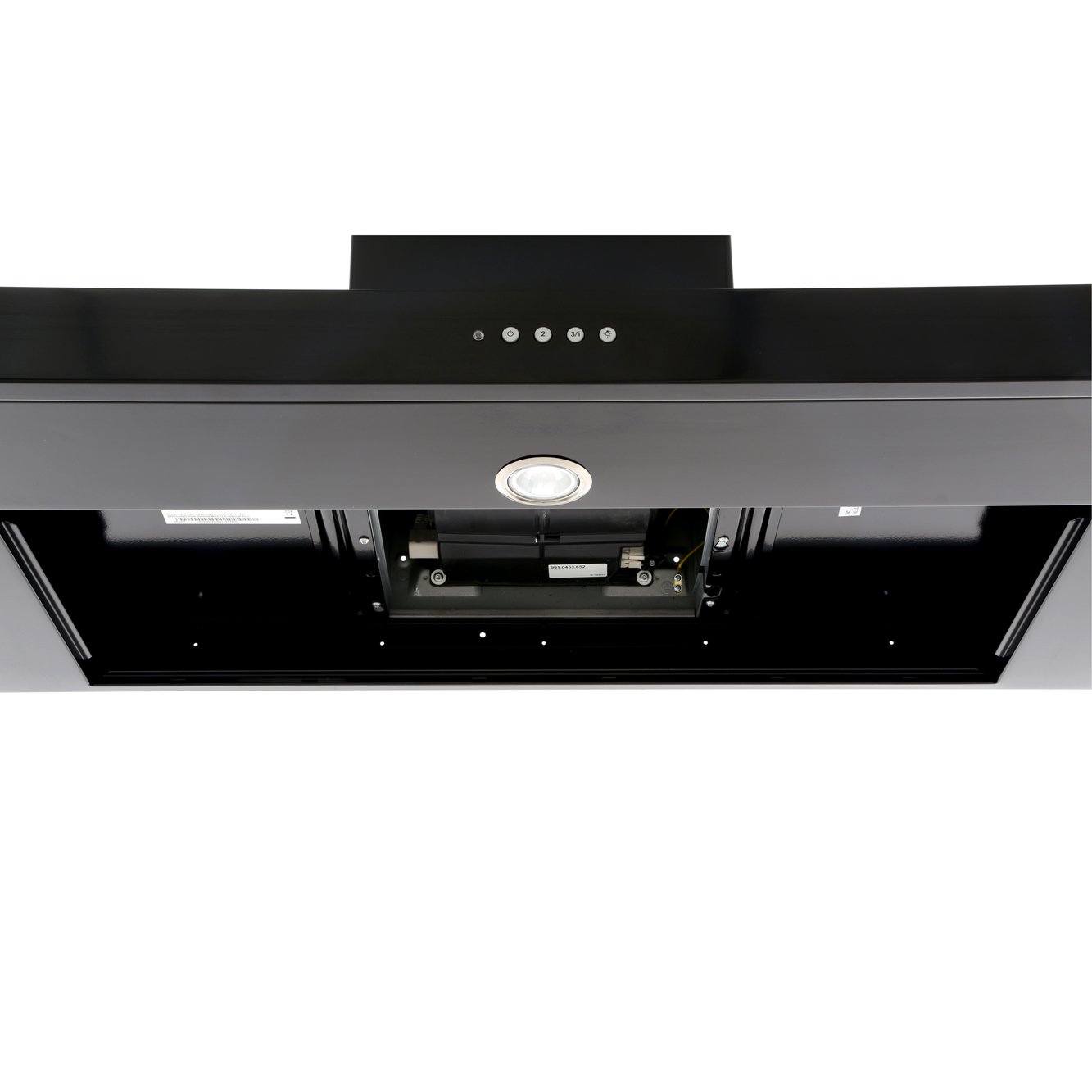 Rangemaster UNBHDS110BL 110cm Chimney Cooker Hood Flat Black, B Rated