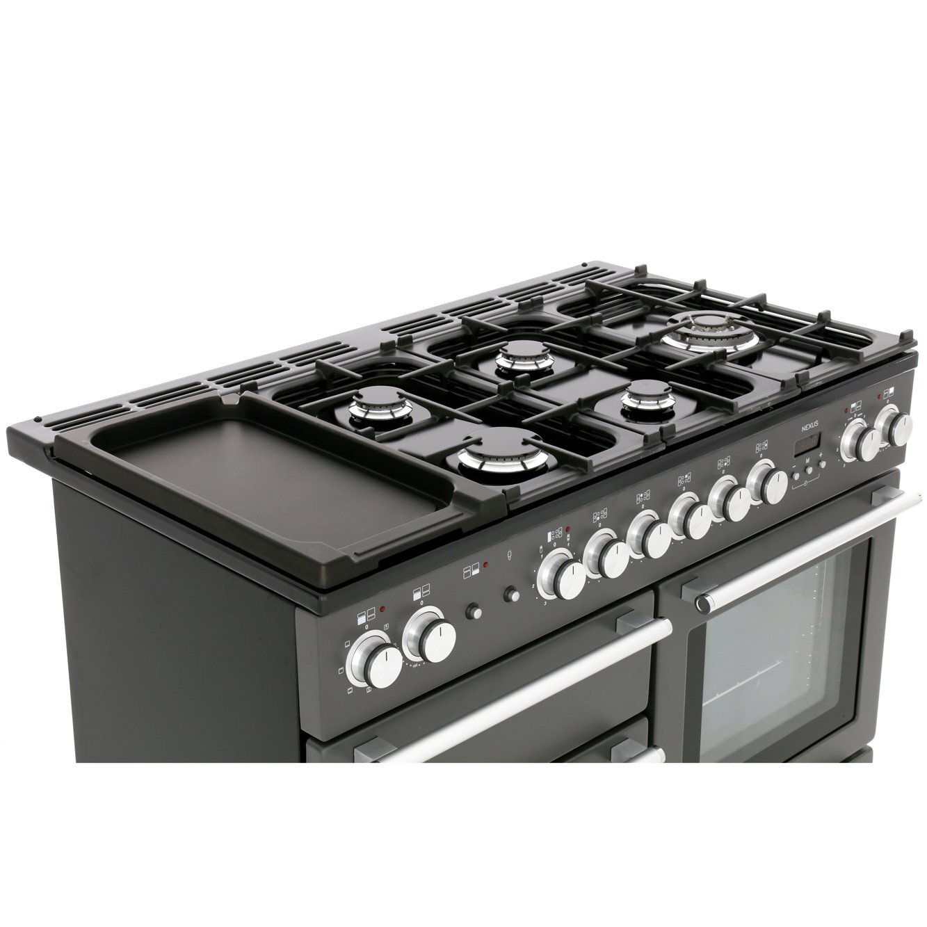 Buy Rangemaster NEX110DFFSL/C Nexus Slate with Chrome Trim 110cm Dual