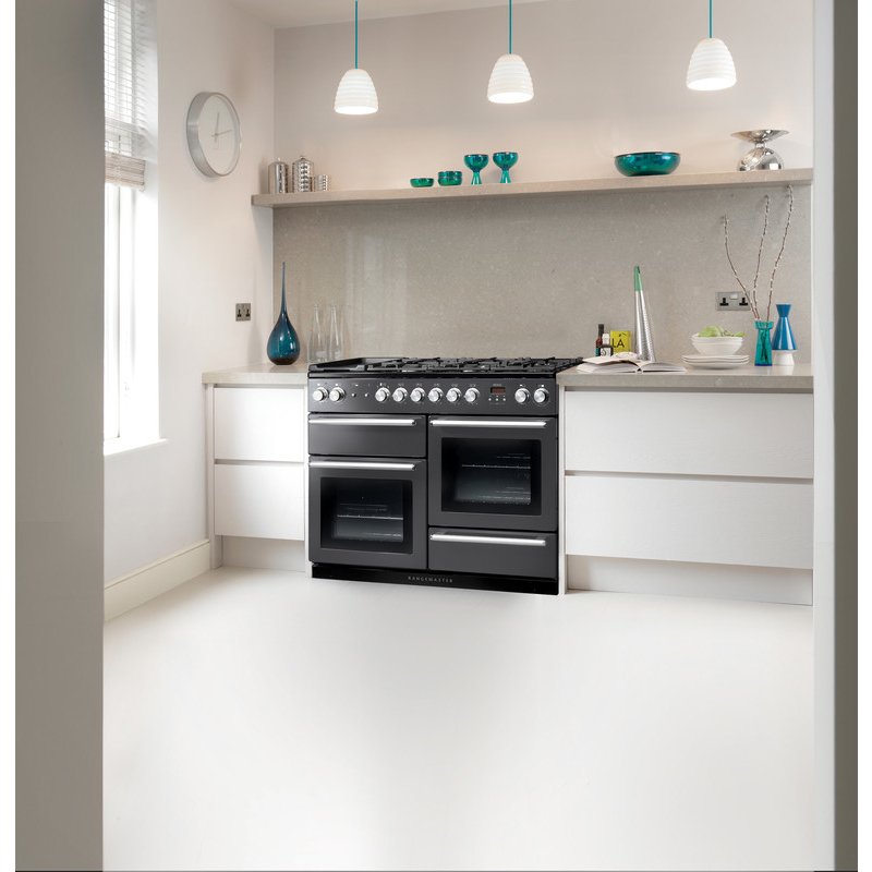 Rangemaster NEX110DFFSL/C 110cm Dual Fuel Range Cooker Nexus Slate / Chrome, A Rated