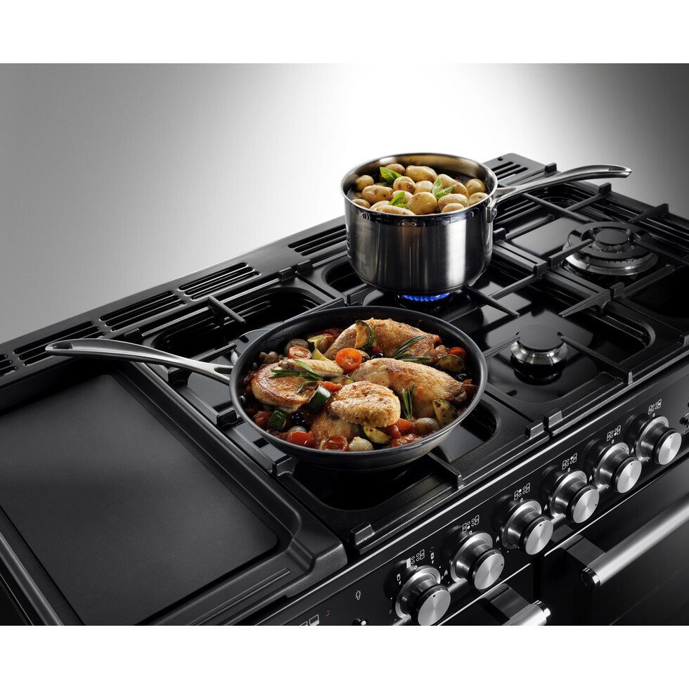 Rangemaster NEX110DFFWH/C 110cm Dual Fuel Range Cooker Nexus White / Chrome, A Rated