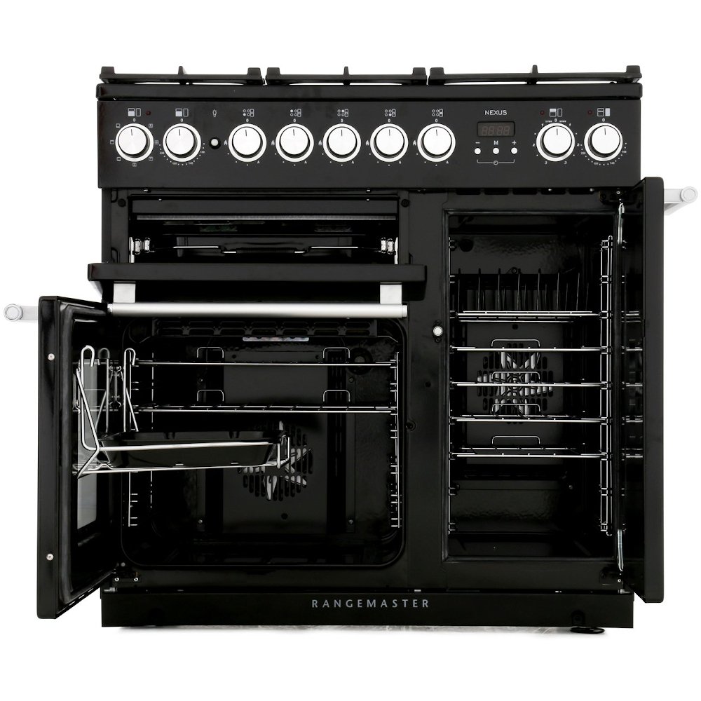 Buy Rangemaster NEX90DFFSL/C Nexus Slate with Chrome Trim 90cm Dual Fuel Range Cooker (106120