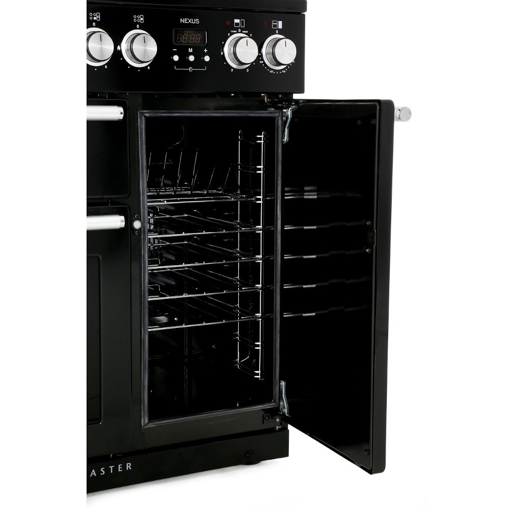 Rangemaster NEX90DFFSS/C 90cm Dual Fuel Range Cooker Nexus Stainless Steel / Chrome, A Rated