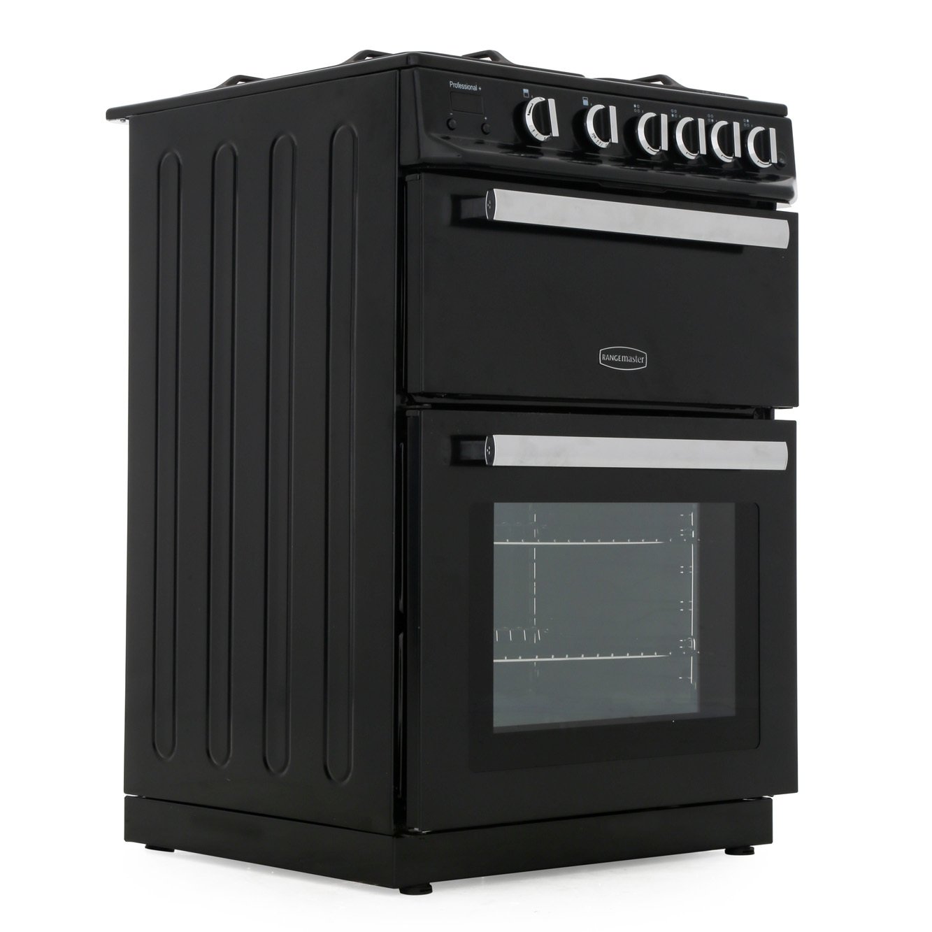 Buy Rangemaster PROP60NGFBL/C Professional Plus 60 NG Black with Chrome Trim Gas Cooker with