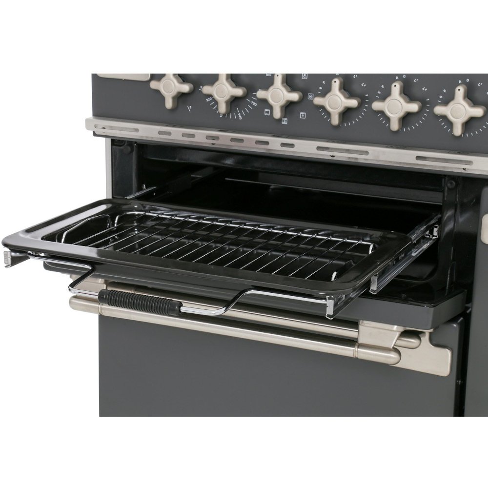 Rangemaster ELS90EIRD 90cm Induction Range Cooker Elise Cherry Red / Brushed Nickel, A Rated
