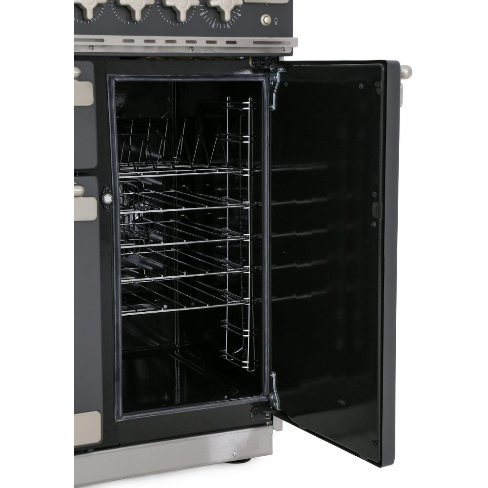 Rangemaster ELS90EISL 90cm Induction Range Cooker Elise Slate / Brushed Nickel, A Rated