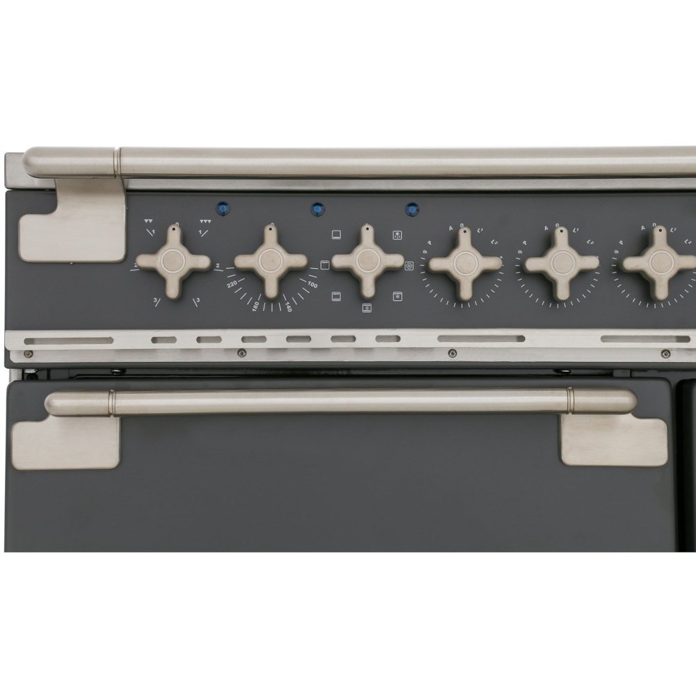 Rangemaster Elise ELS90EISL 90cm Induction Range Cooker Slate / Brushed Chrome, Grey, A Rated