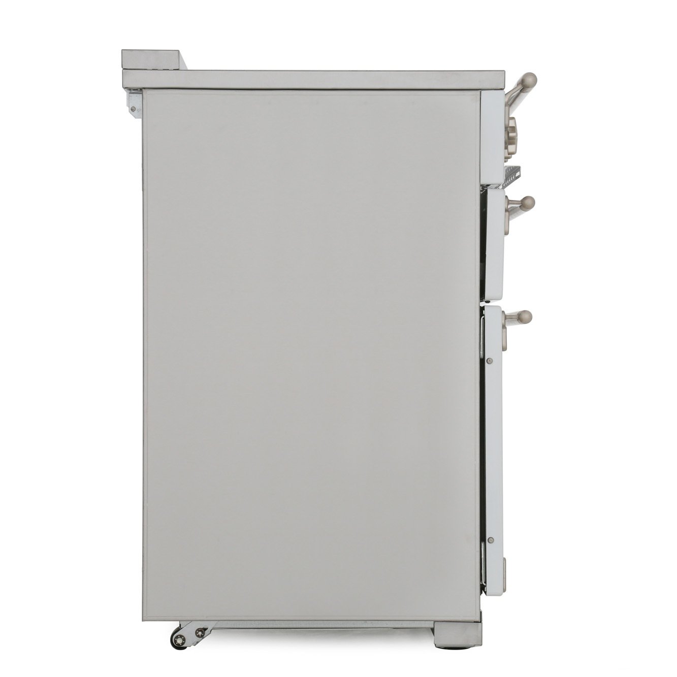 Rangemaster ELS90EIWH 90cm Induction Range Cooker Elise White / Brushed Nickel, A Rated