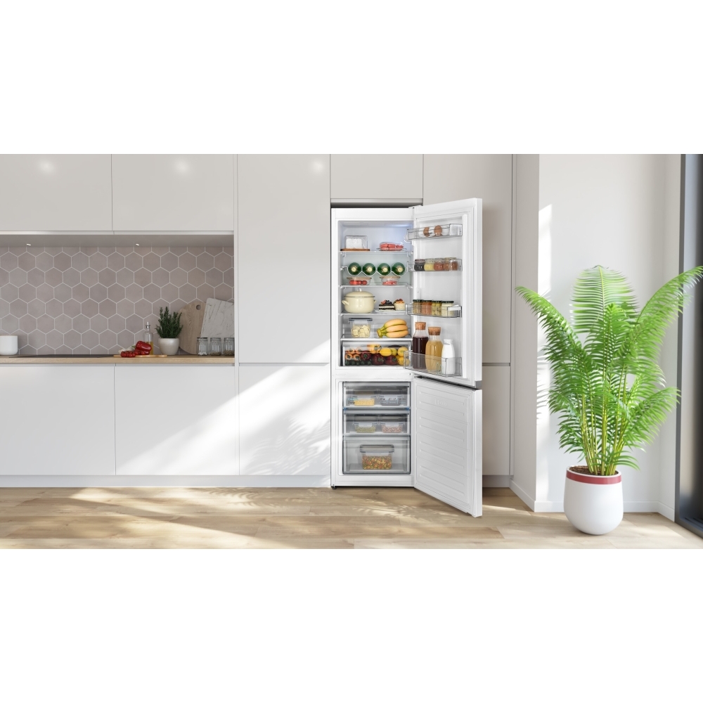 Sharp SJ-BB04DTXWE2-EN Low Frost Fridge Freezer, 60/40, White, E Rated