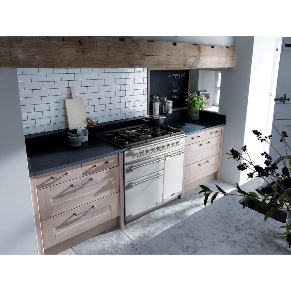 Rangemaster ELS90DFFCR 90cm Dual Fuel Range Cooker Elise Cream / Brushed Nickel, A Rated