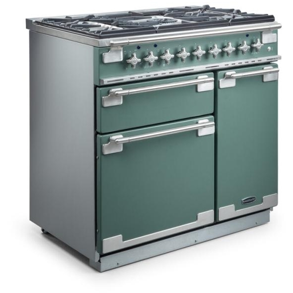 Rangemaster ELS90DFFSL 90cm Dual Fuel Range Cooker Elise Slate / Brushed Nickel, A Rated