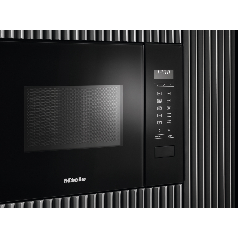 Miele ContourLine M2234SC Obsidian Black BuiltIn Microwave with Grill (11093880) Marks Electrical