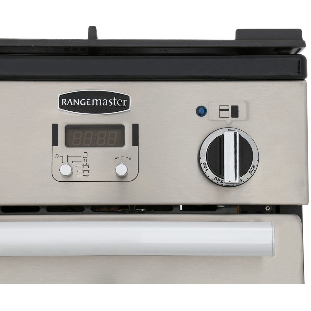 Rangemaster PROP100NGFGB/C 100cm Gas Range Cooker Professional Plus Black / Chrome, A+ Rated