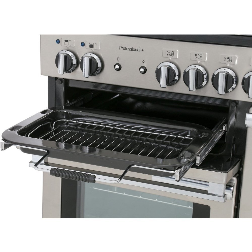 Rangemaster PROP100NGFGB/C 100cm Gas Range Cooker Professional Plus Black / Chrome, A+ Rated