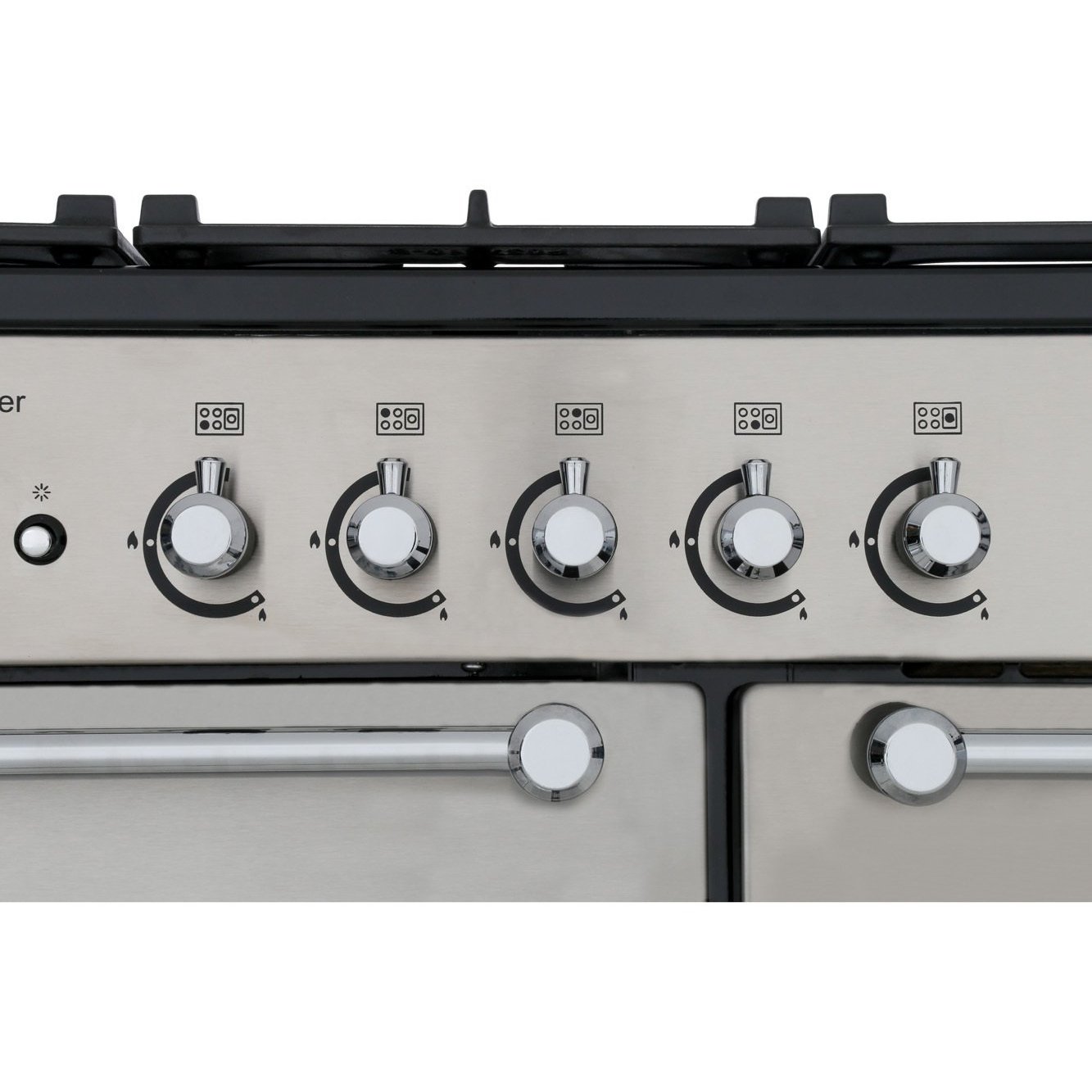 Rangemaster KCH100NGFSS/C 100cm Gas Range Cooker Kitchener Stainless Steel / Chrome, A+ Rated