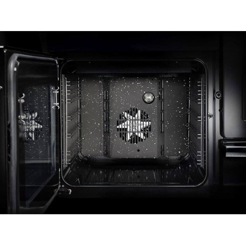 Rangemaster KCH100ECBL/C 100cm Ceramic Range Cooker Kitchener Black / Chrome, A Rated