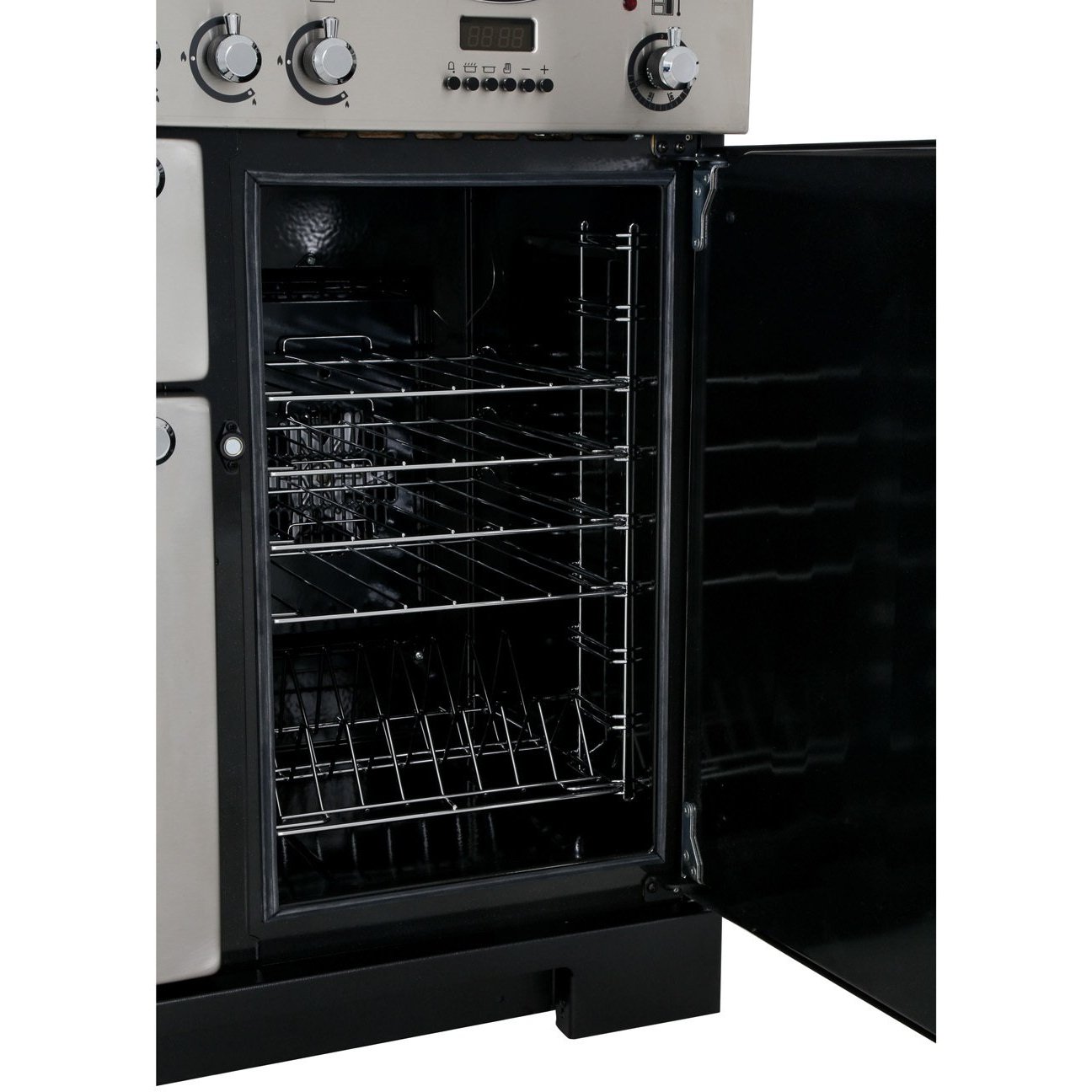 Rangemaster KCH100ECCR/C 100cm Ceramic Range Cooker Kitchener Cream / Chrome, A Rated