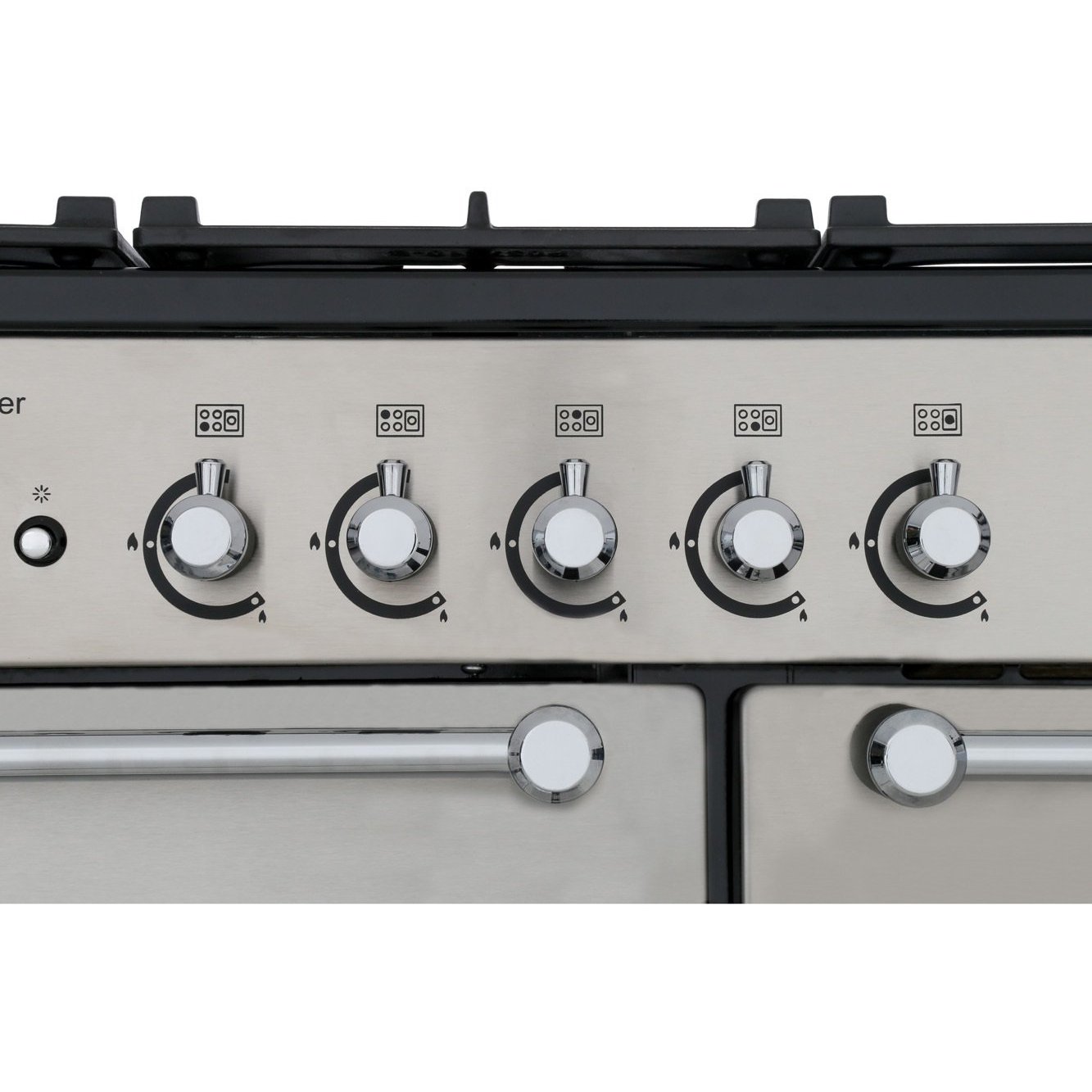 Rangemaster KCH100ECCR/C 100cm Ceramic Range Cooker Kitchener Cream / Chrome, A Rated