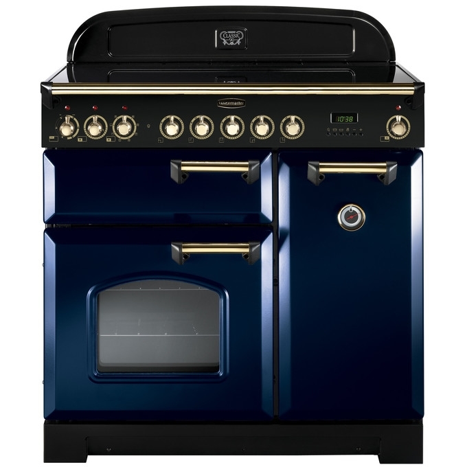 Buy Rangemaster CDL90EIRB/B Classic Deluxe Regal Blue with Brass Trim